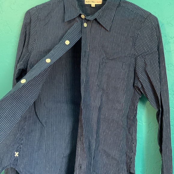 Alex Mill, S, blue with white vertical stripes - Picture 3 of 4